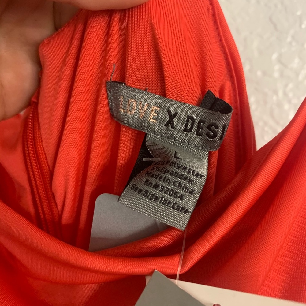 Love By Design Ruched Bodycon Mini Dress L NWT - Picture 7 of 8